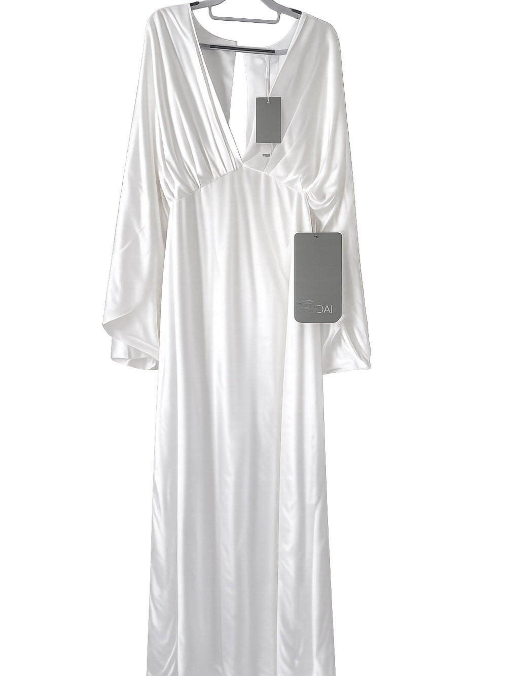 ASOS Bridal Satin V-Neck Kimono Sleeve Wedding Dress